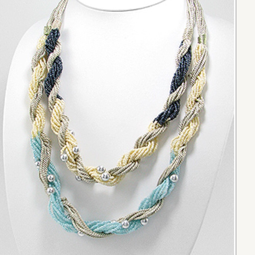 Seed Bead Double Layer Pastel Boho‎ Necklace